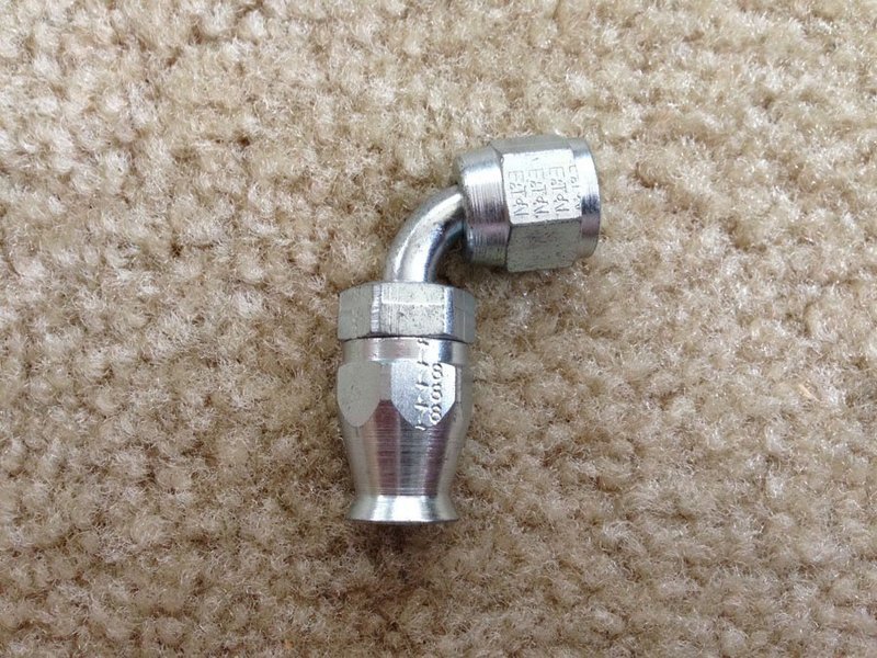 Hose End for SS Hose, 90 Degree