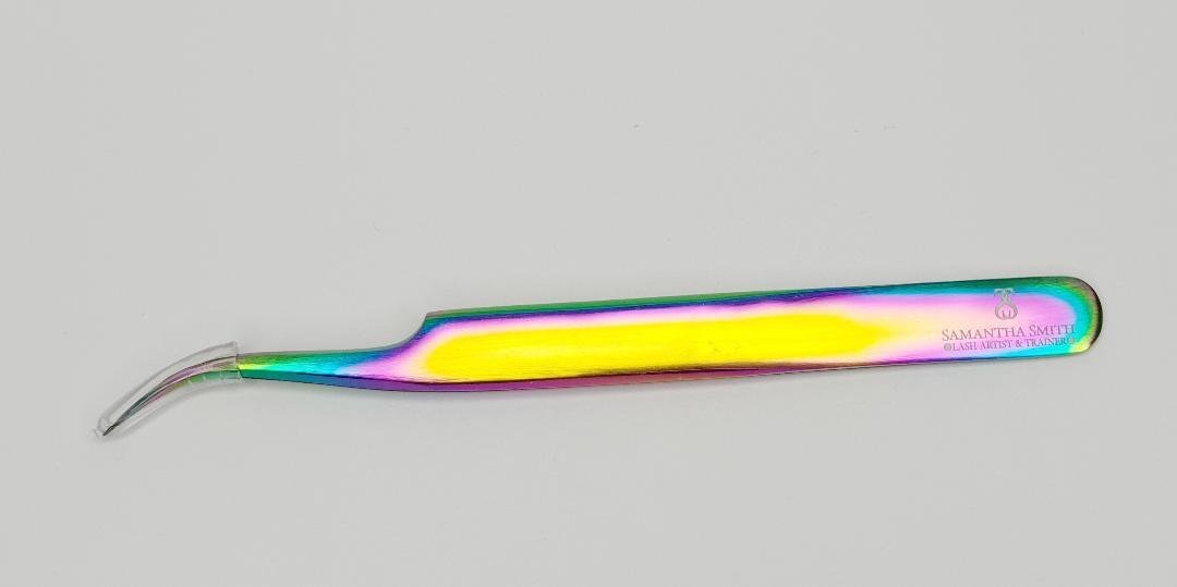 Short Angled Rainbow Tweezers Short Angled Rainbow Tweezers