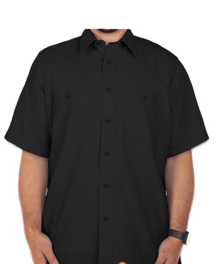 Black Dickies Short/Long Sleeve Work Shirt with BB’s Logo