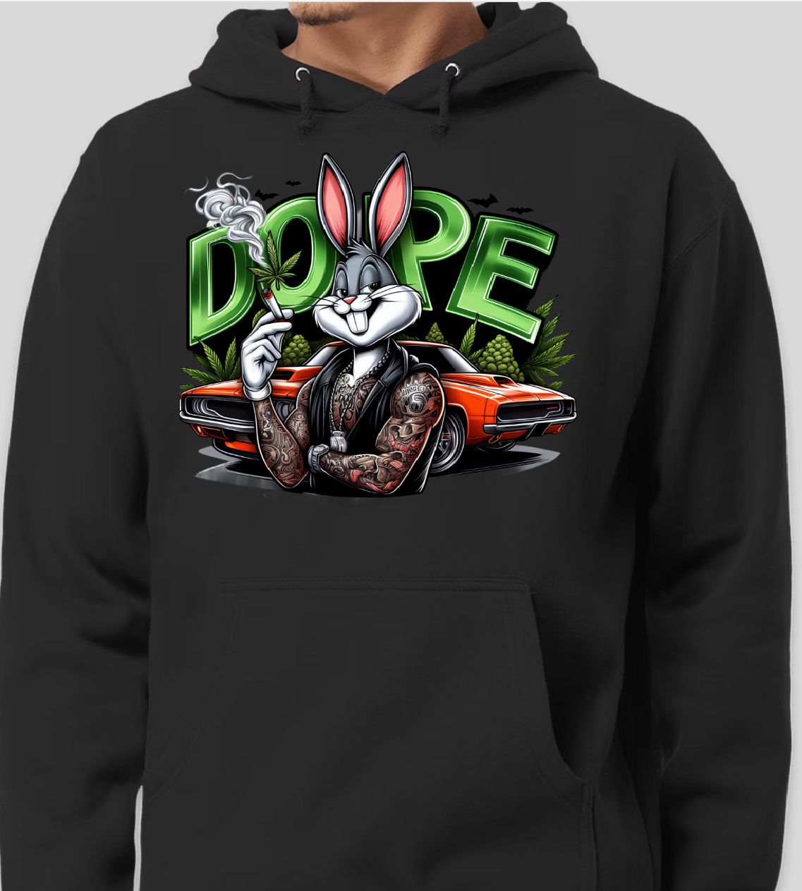 DOPE BUGS BLACK HOODIE
