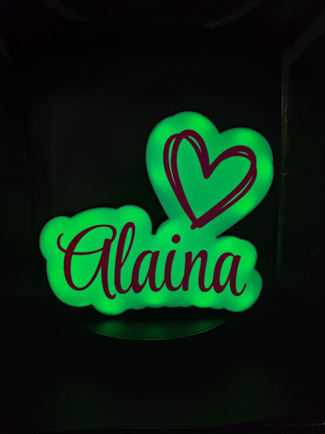 Custom 3d Printed Name Lightbox
