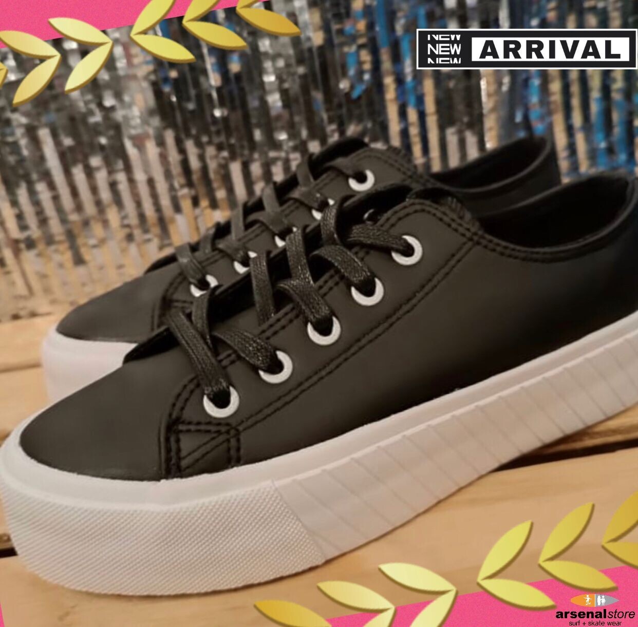 TENIS CORAL BEXLEY BLACK PU