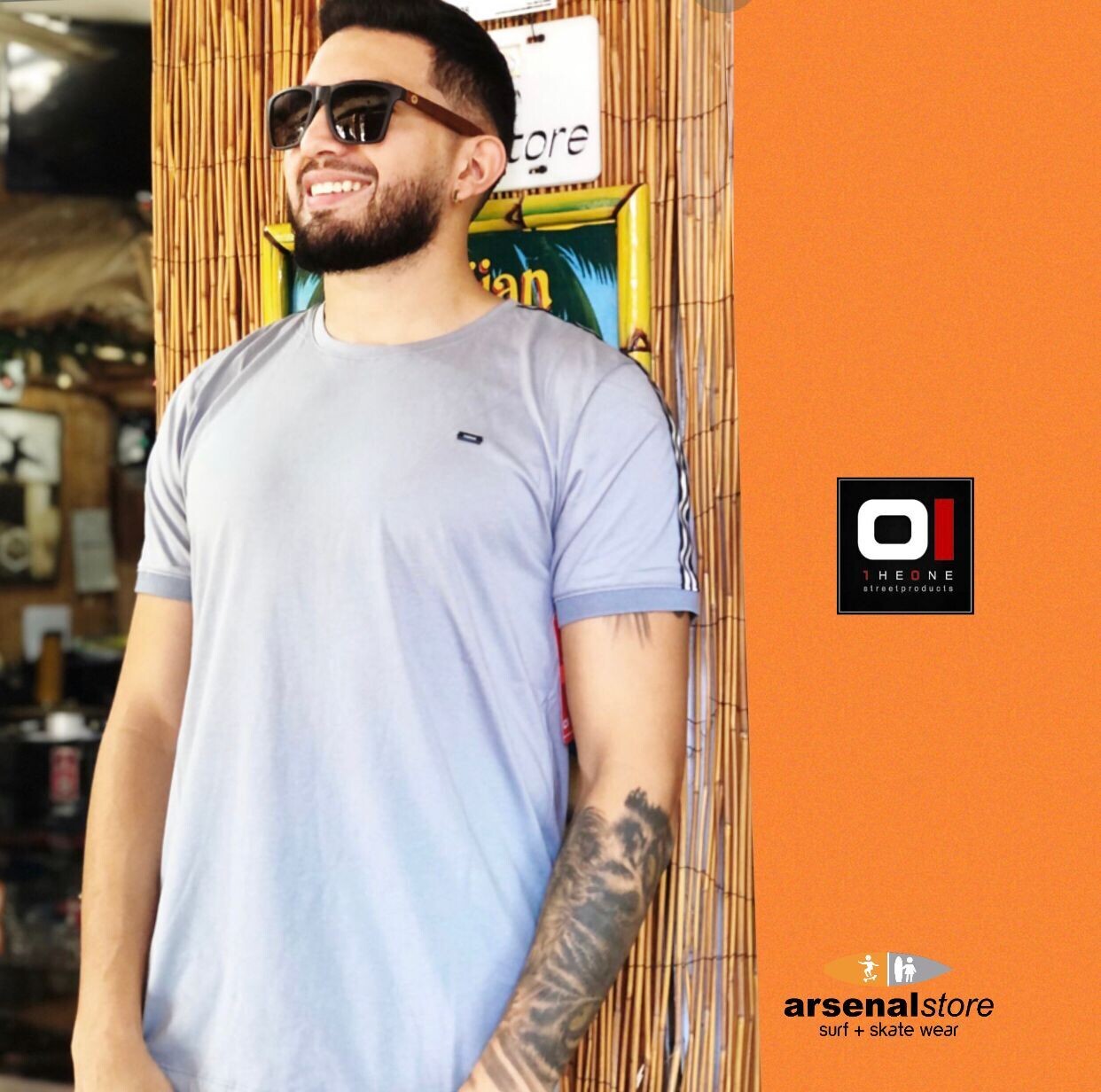 CAMISETA THE ONE MC21683 GRIS