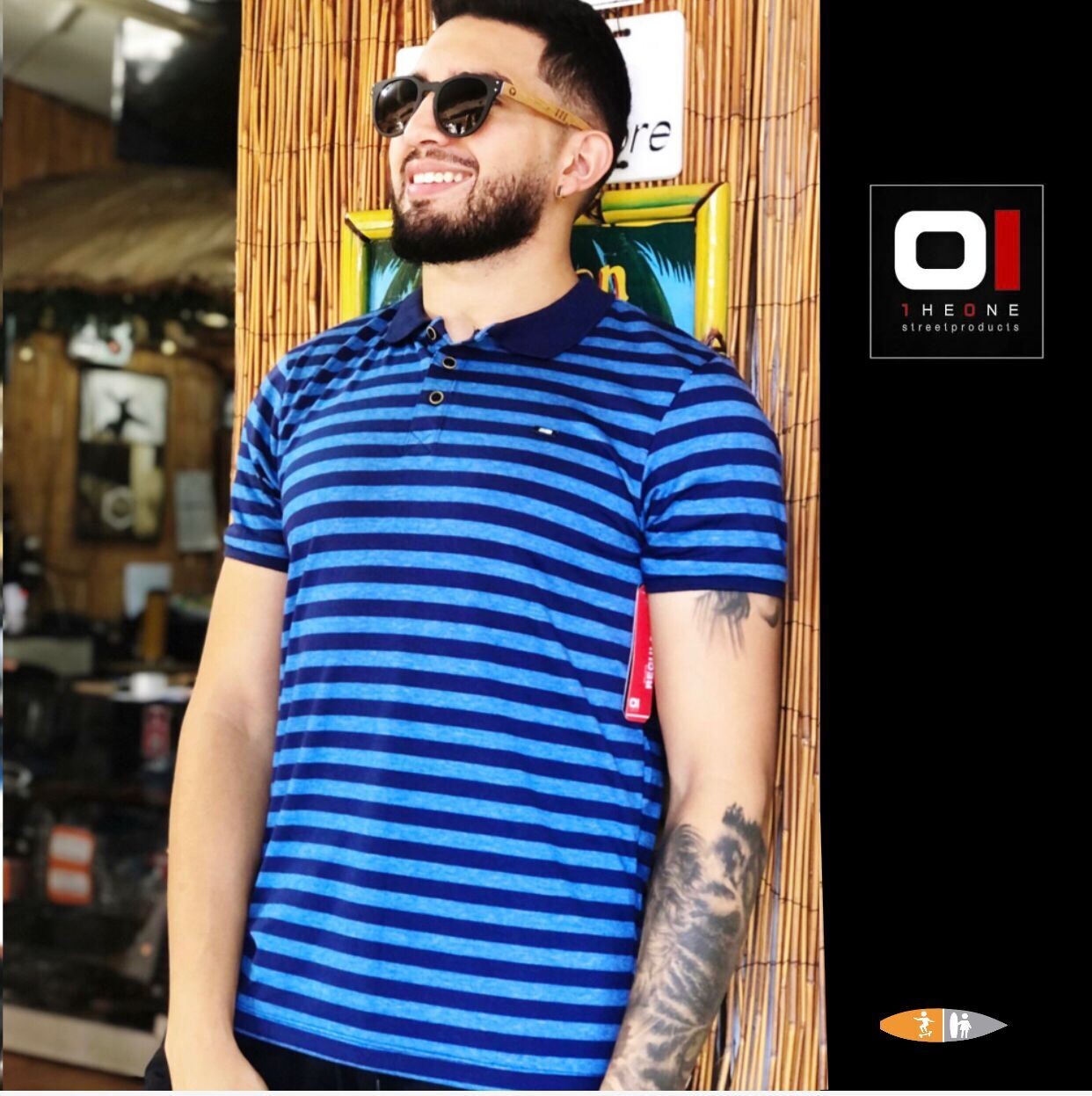 CAMISETA THE ONE MC978 POLO AZUL