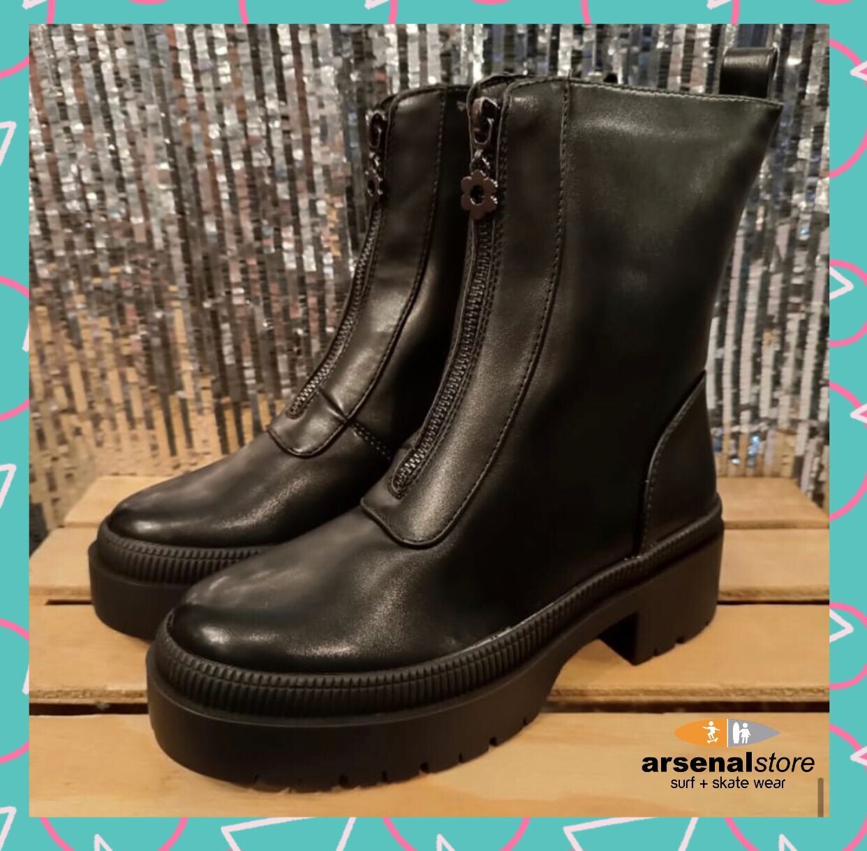 BOTAS CORAL ZENDAYA BLACK PU