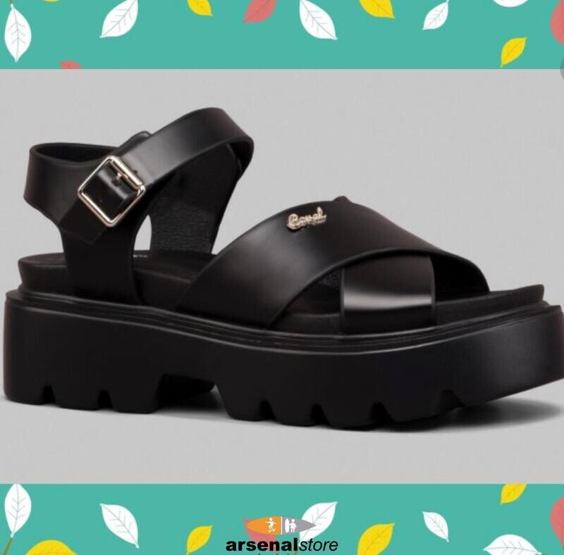 SANDALIA CORAL EDNA 3 BLACK PU