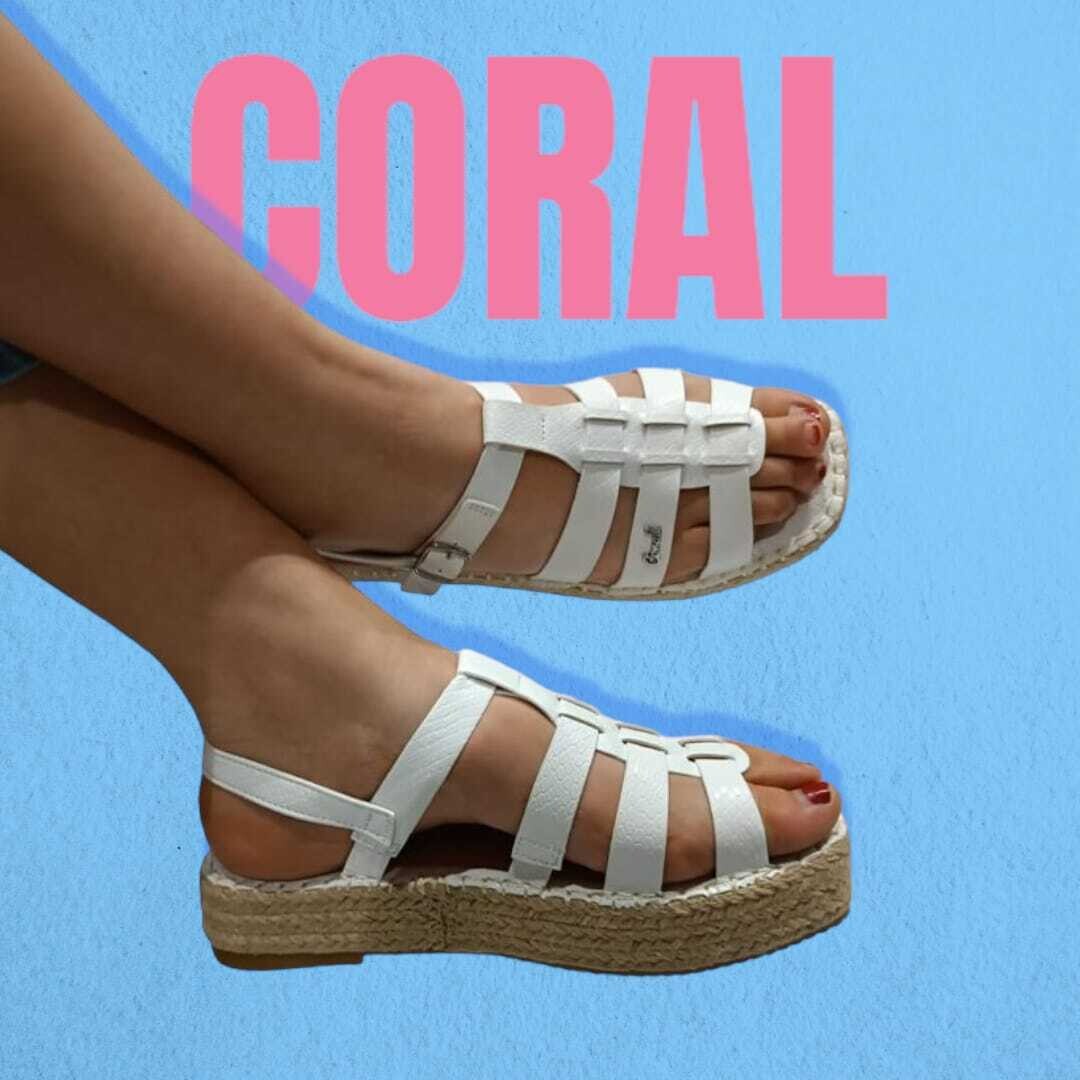 SANDALIA CORAL MACARENA WHITE TEX