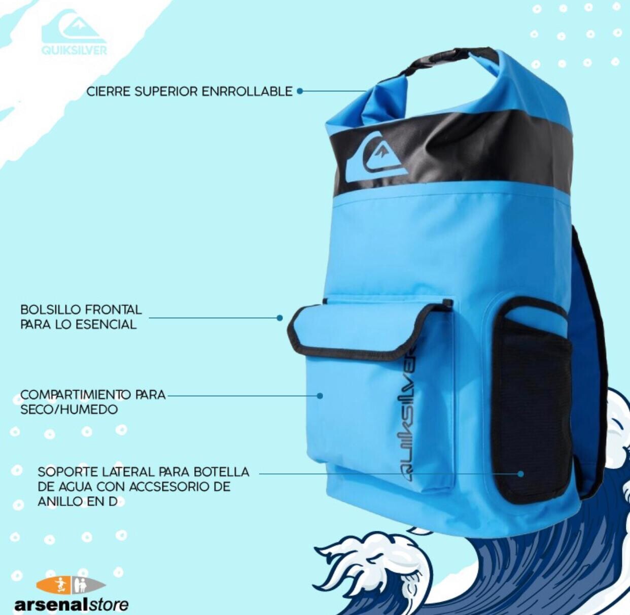 DRY BAG QUIKSILVER AQYBP03092 BMM0 22L