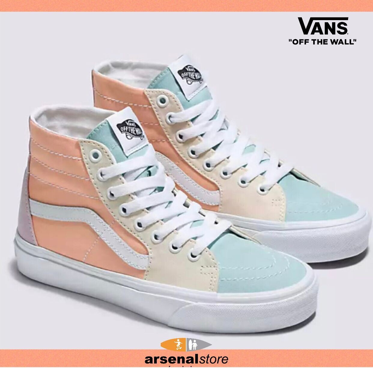 Van Sk8-Hi Tapered Pastel Block Multi/True