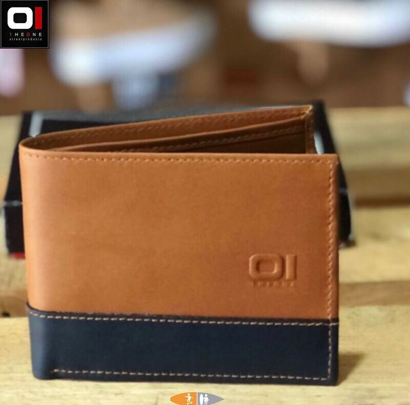 BILLETERAS THE ONE 327 CAFÉ/AZUL