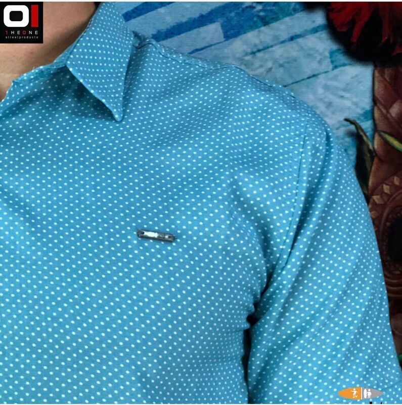 CAMISA THE ONE 23563 CELESTE