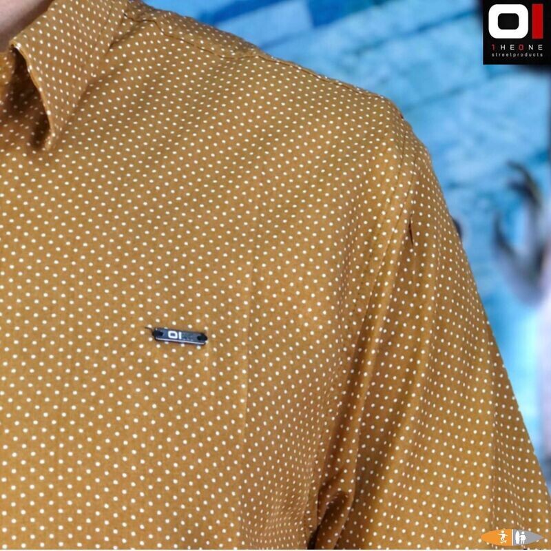 CAMISA THE ONE 23563 MOSTAZA