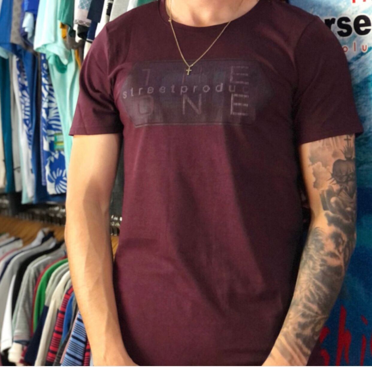 CAMISETA THE ONE 22306 VINO