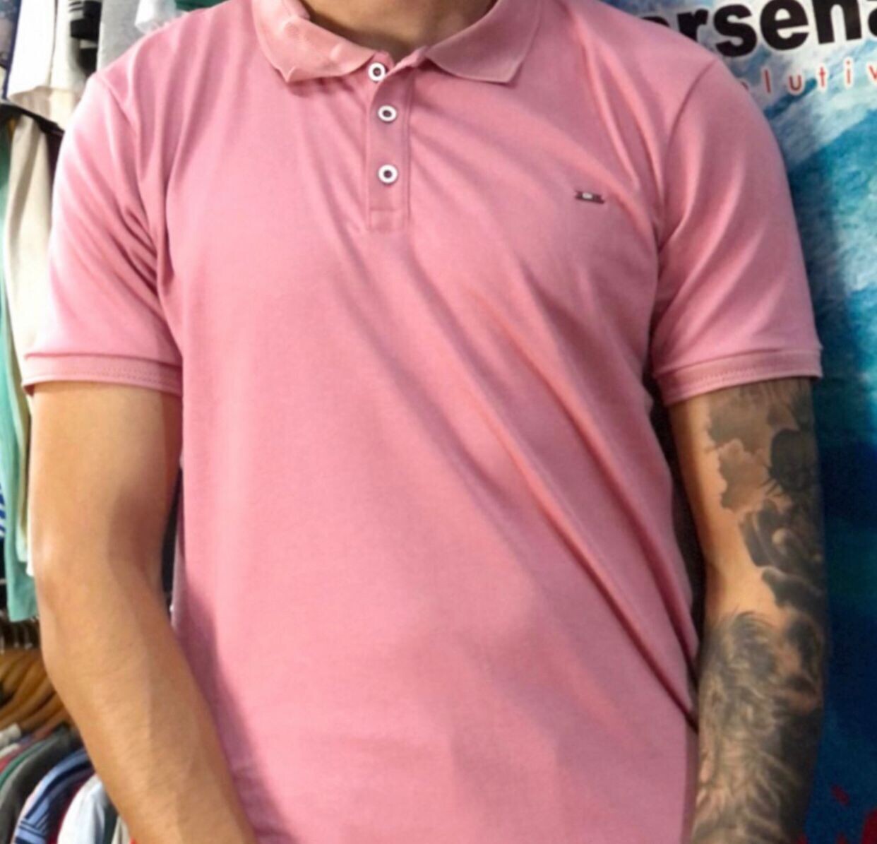 CAMISETA POLO THE ONE 23419 ROSADO