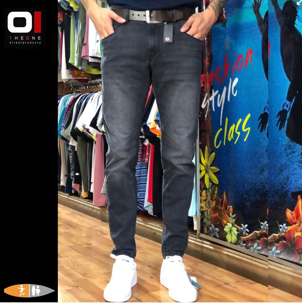 JEANS THE ONE 22800 GRIS OSCURO
