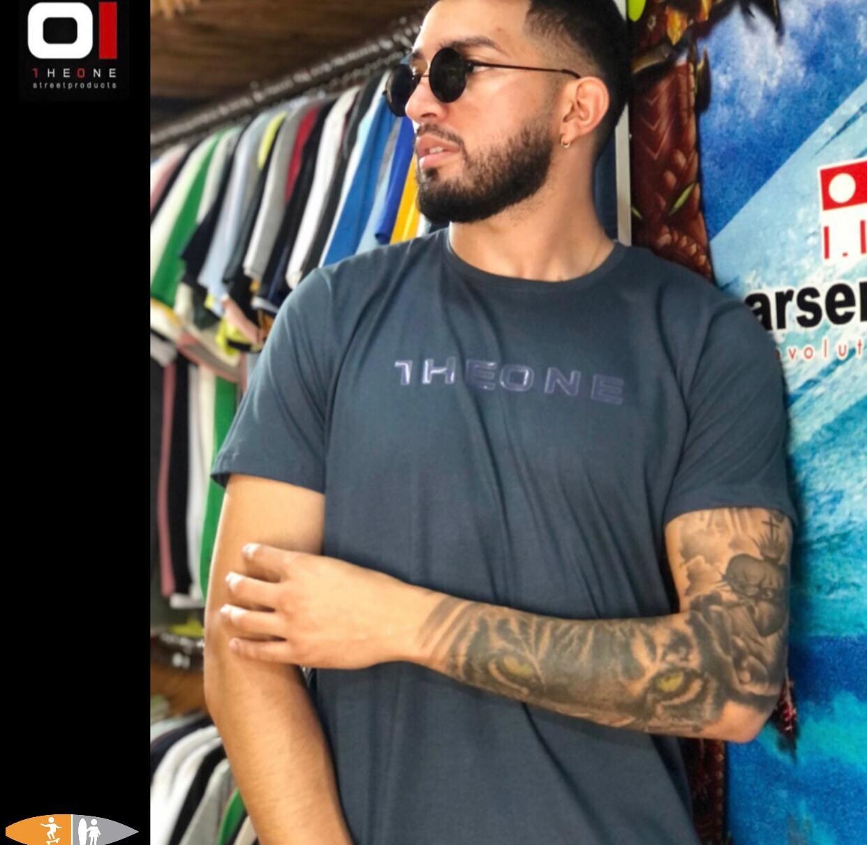 CAMISETA THE ONE 23161 GRIS OSCURO