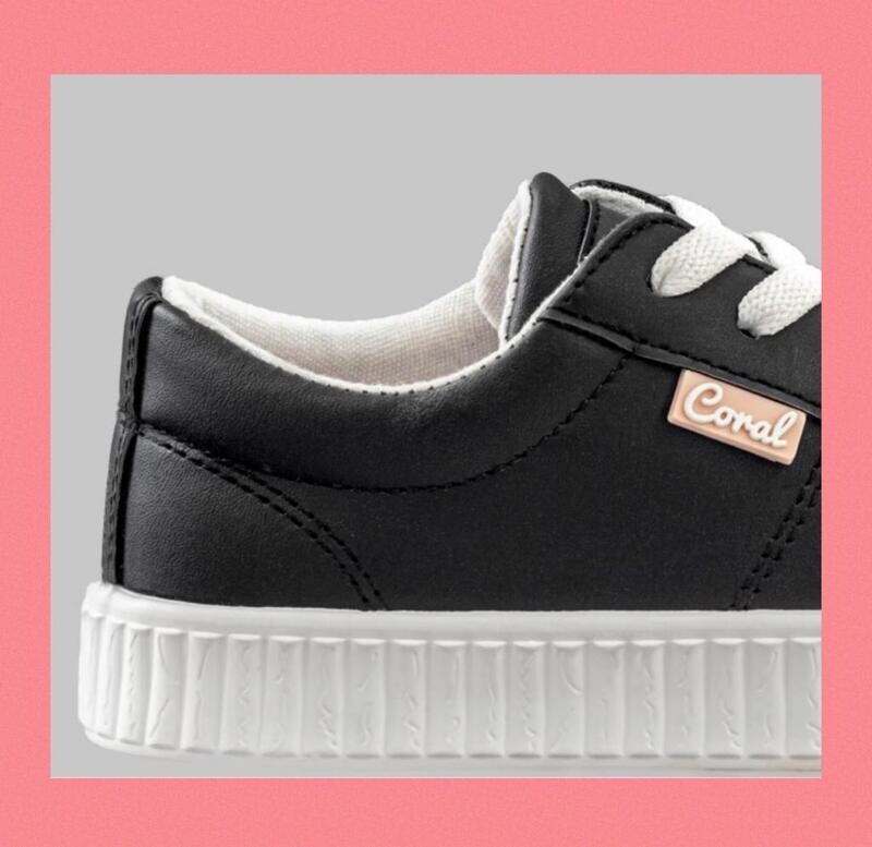 TENIS CORAL ROSALIE BLACK PU