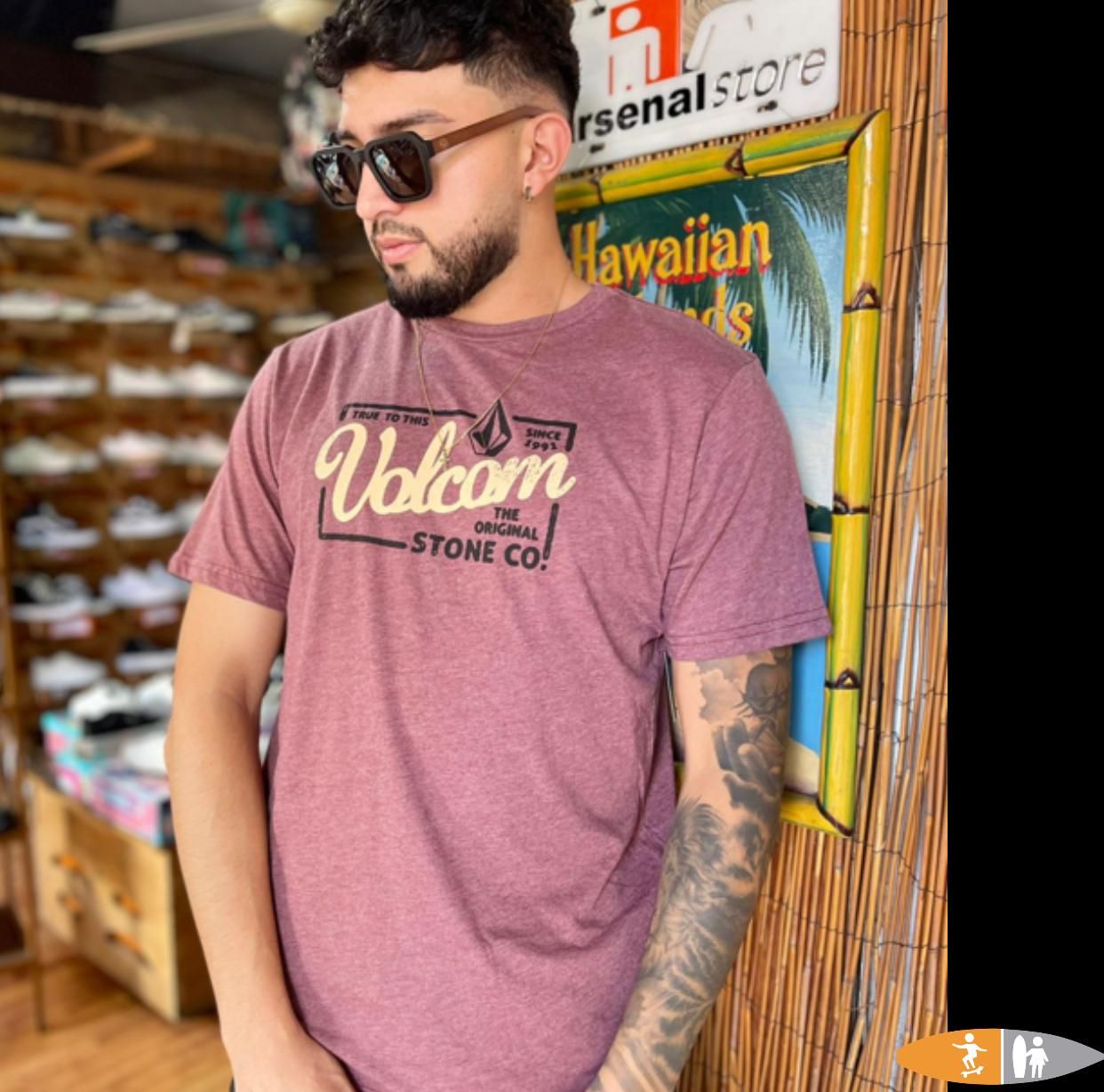 CAMISETA VOLCOM A5712210PTH 32 L VINO