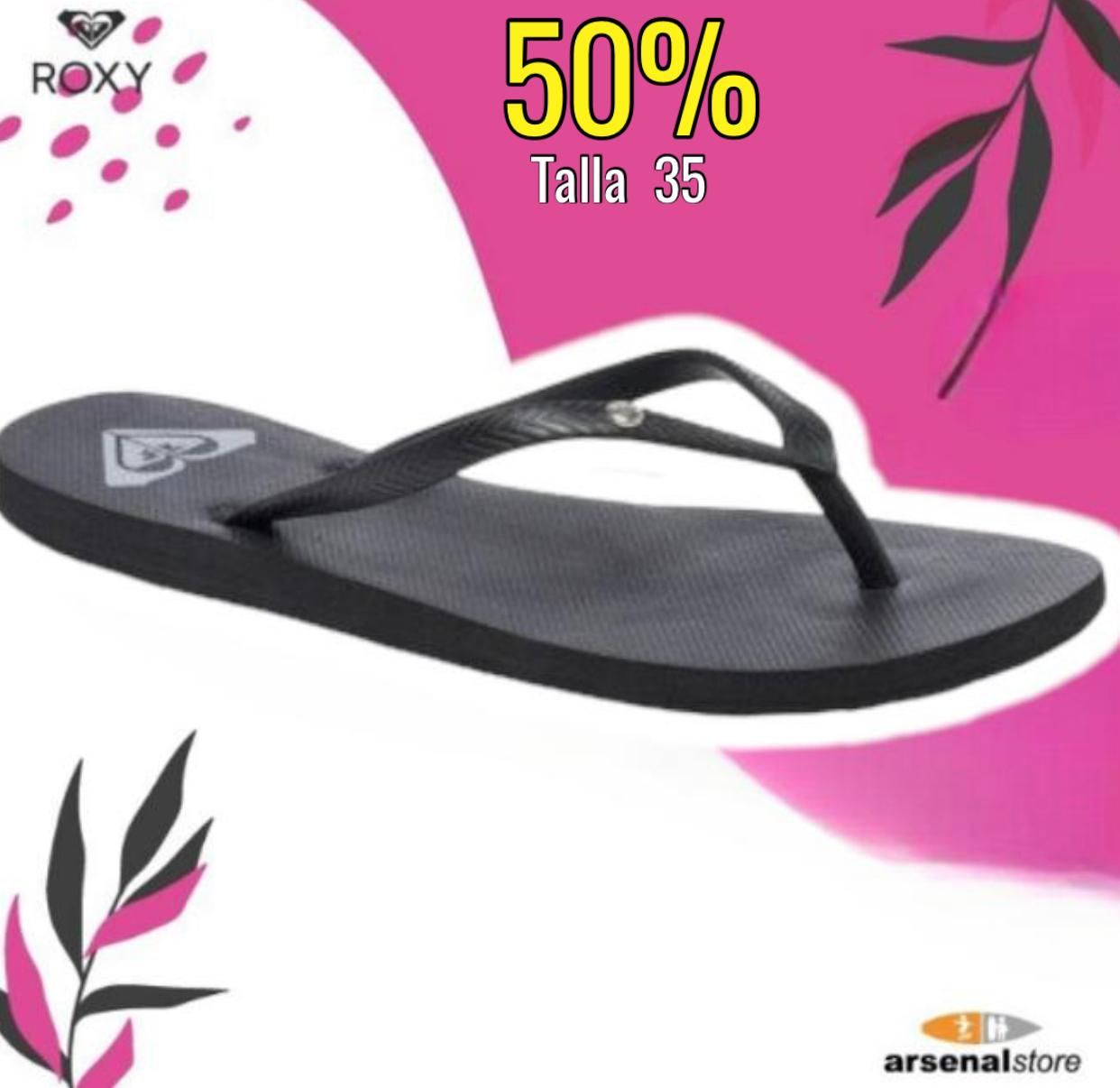 SANDALIA ROXY ARJL100664 BK3