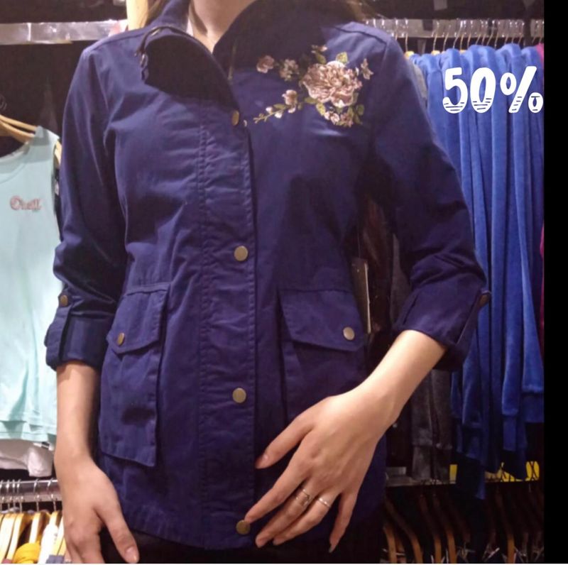 JACKET MINE SJ4109 NAVY BORDADA