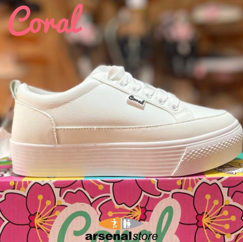 TENIS CORAL MEG ALL WHITE PU