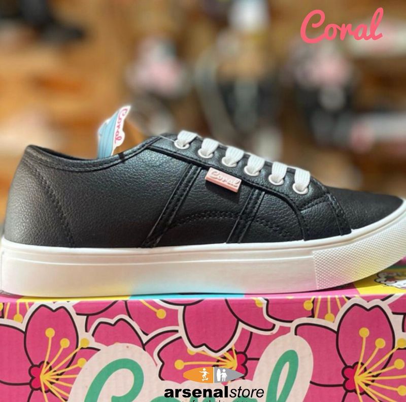 TENIS CORAL EFFIE BLACK PU