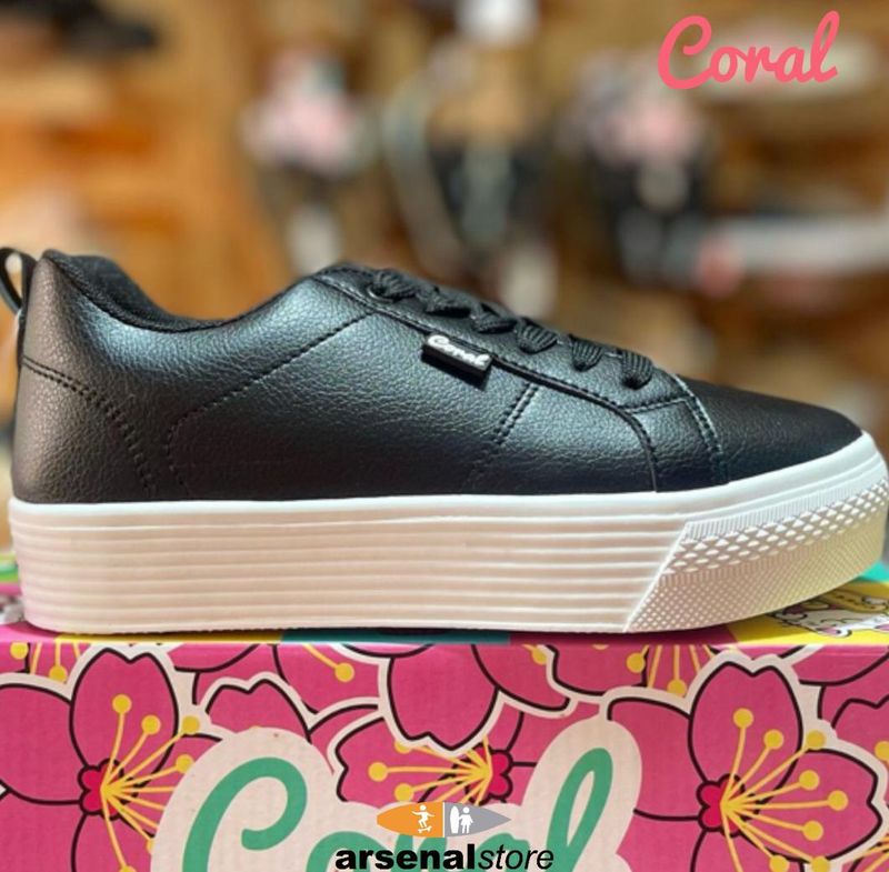 TENIS CORAL REMI BLACK PU