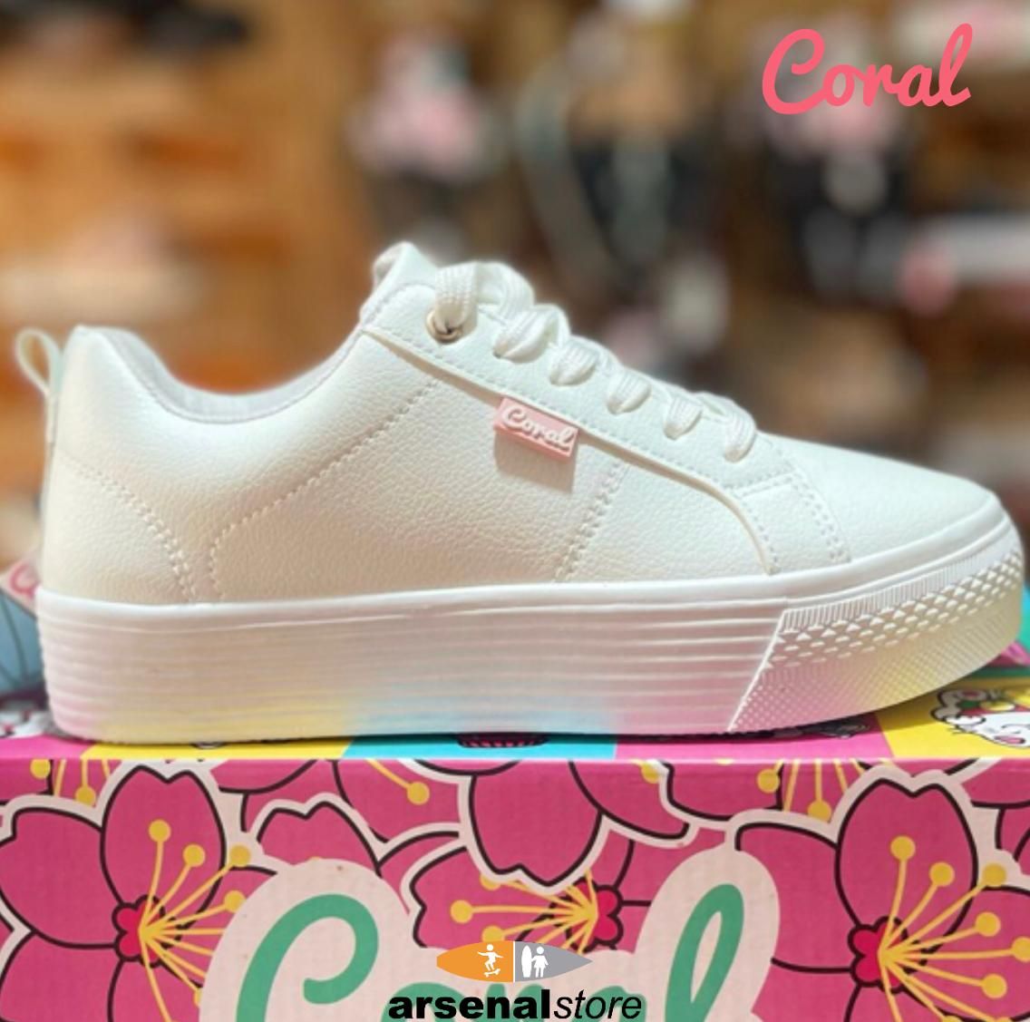 TENIS CORAL REMI ALL WHITE PU TENIS CORAL REMI ALL WHITE PU