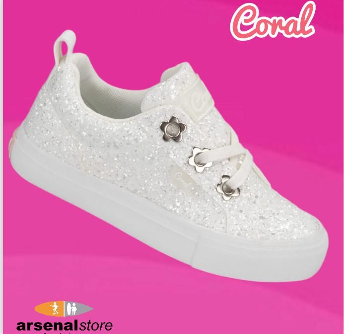 TENIS CORAL KAORI WHITE GLITTER