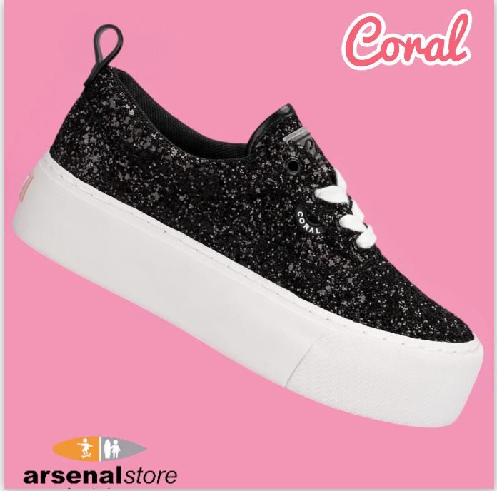 TENIS CORAL NATSUMI BLACK GLITTER TE