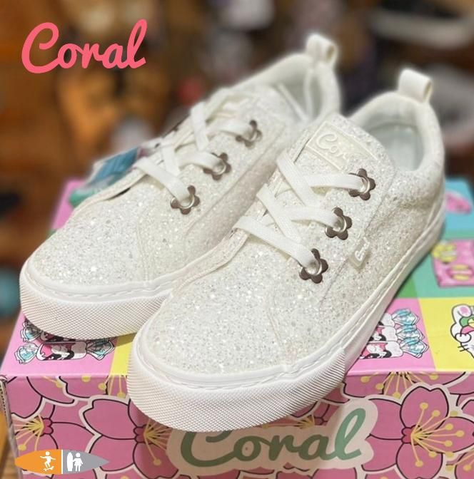 TENIS CORAL KAORI WHITE GLITTER