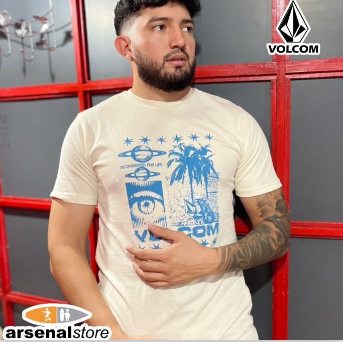 CAMISETA VOLCOM A5712407 BLANCA PLANETAS