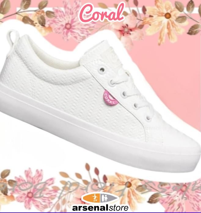 TENIS CORAL SERAFINA WHITE RAFFIA
