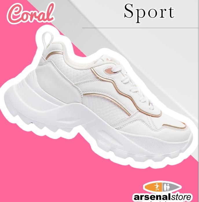 TENIS CORAL MISAKI WHITE/LT GOLD