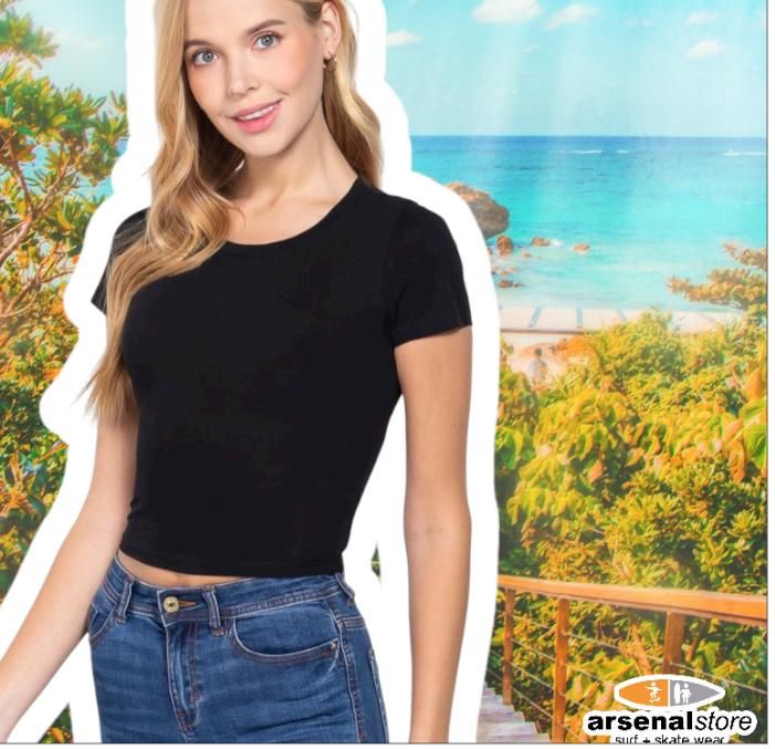 BLUSA CROP TOP BLK BLUSA CROP TOP BLK