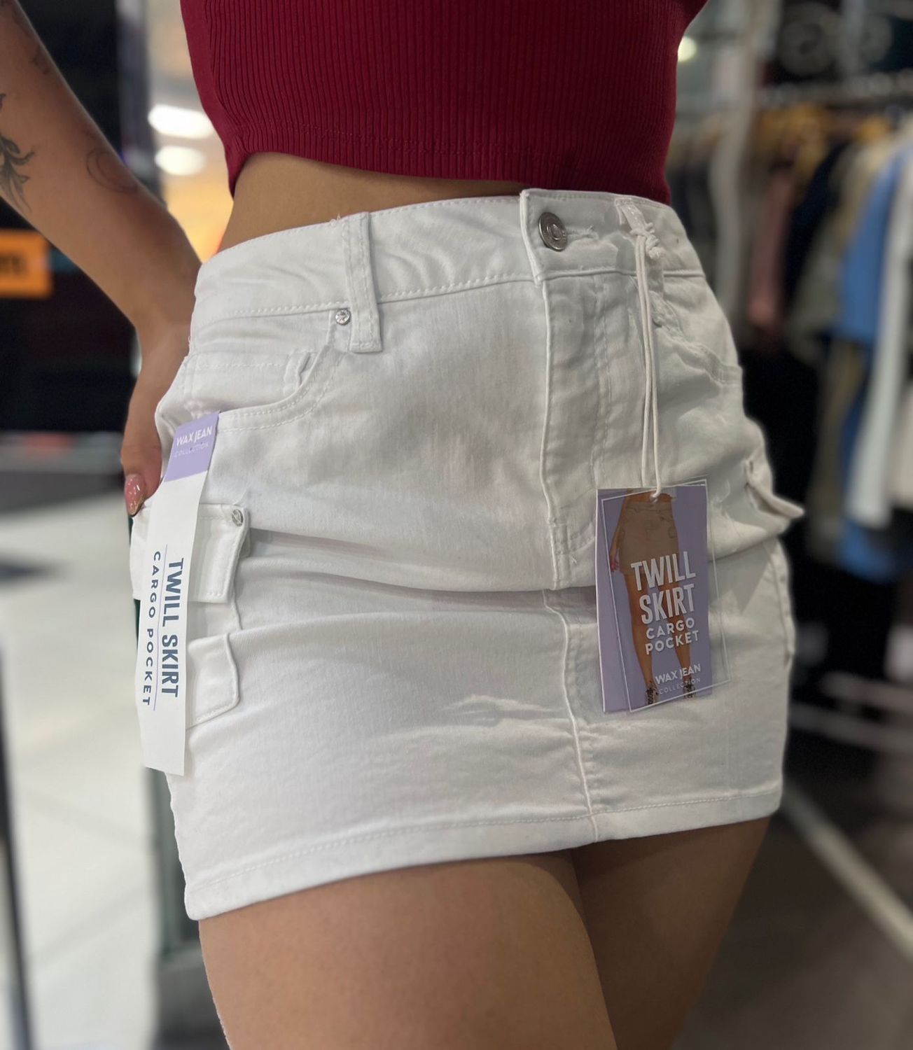 ENAGUA CARGO POCKETWHITE ENAGUA CARGO POCKETWHITE