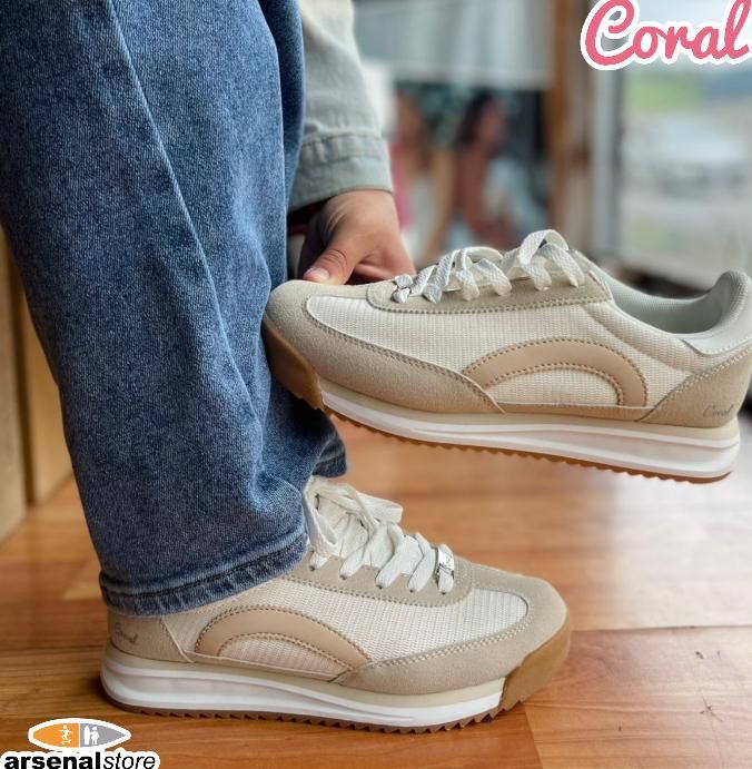 TENIS CORAL TABBY CREAM