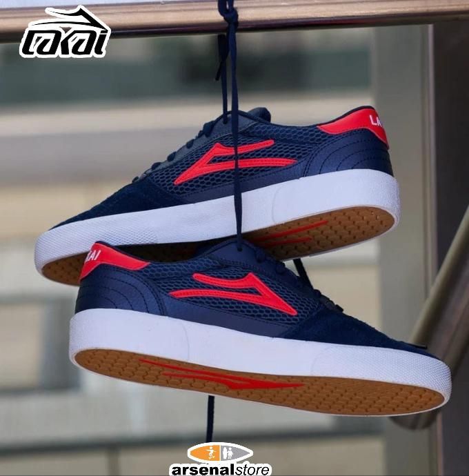 TENIS LAKAI CAMBRIDGE NAVY RED SUEDE