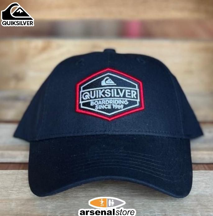 GORRA QUIKSILVER NEGRA LOGO BORDE ROJO GORRA QUIKSILVER NEGRA LOGO BORDE ROJO
