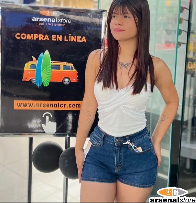 SHORT WAX JEAN CLEAN HEM 90346 DARK