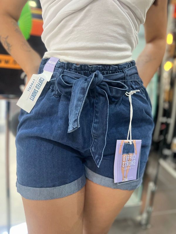 SHORT WAX JEAN PAPER BAG 90393 DARK