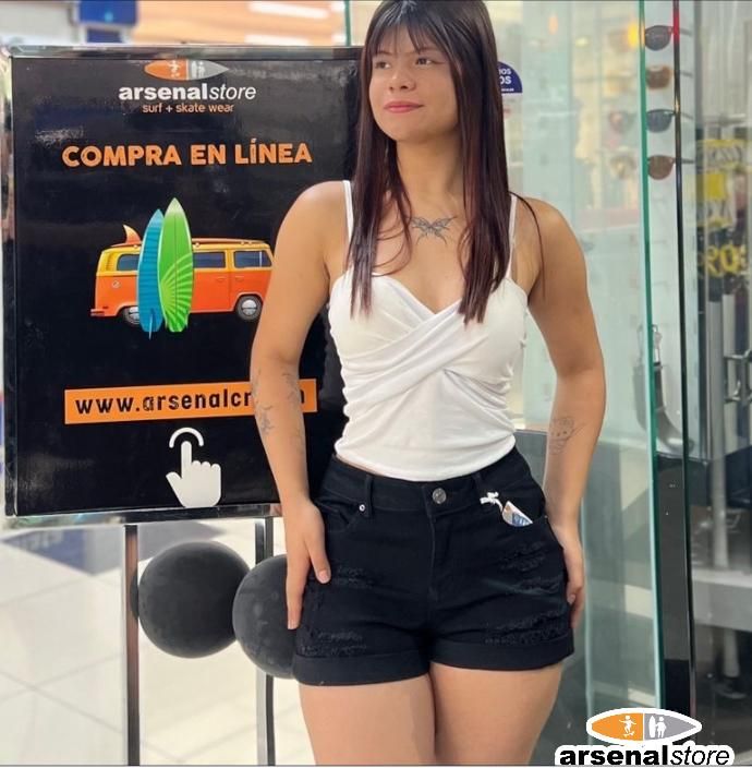 SHORT WAX JEAN VINTAGE 90233 BLK