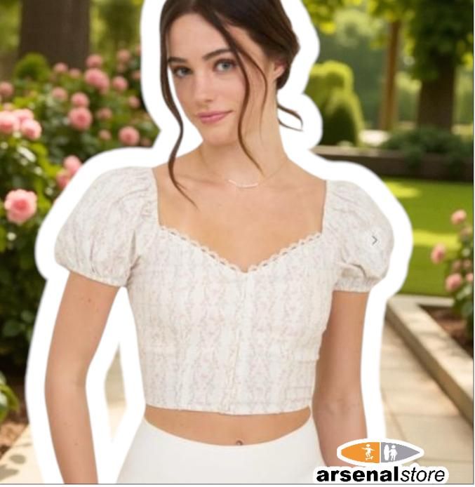 CROP TOP IVORY MULTI