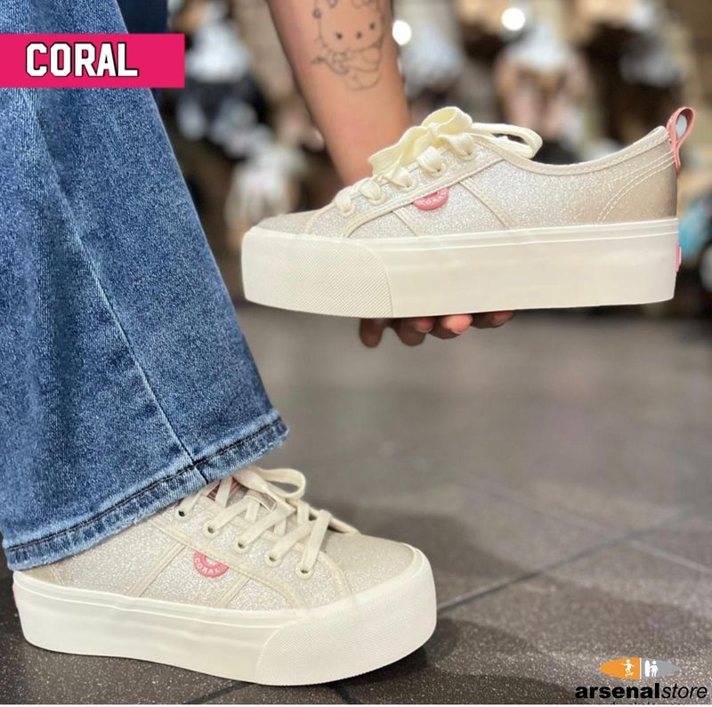TENIS CORAL DEBBIE SAND GLITTER