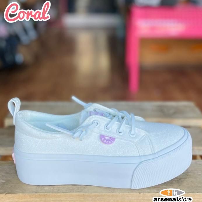 TENIS CORAL OCTAVIA 3 WHITE GLITTER TENIS CORAL OCTAVIA 3 WHITE GLITTER