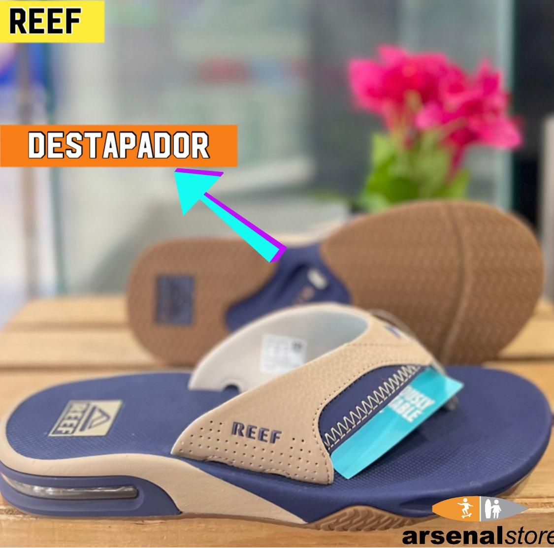 SANDALIAS REEF FANNING CJ6593 TAN NAVY TAN SANDALIAS REEF FANNING CJ6593 TAN NAVY TAN