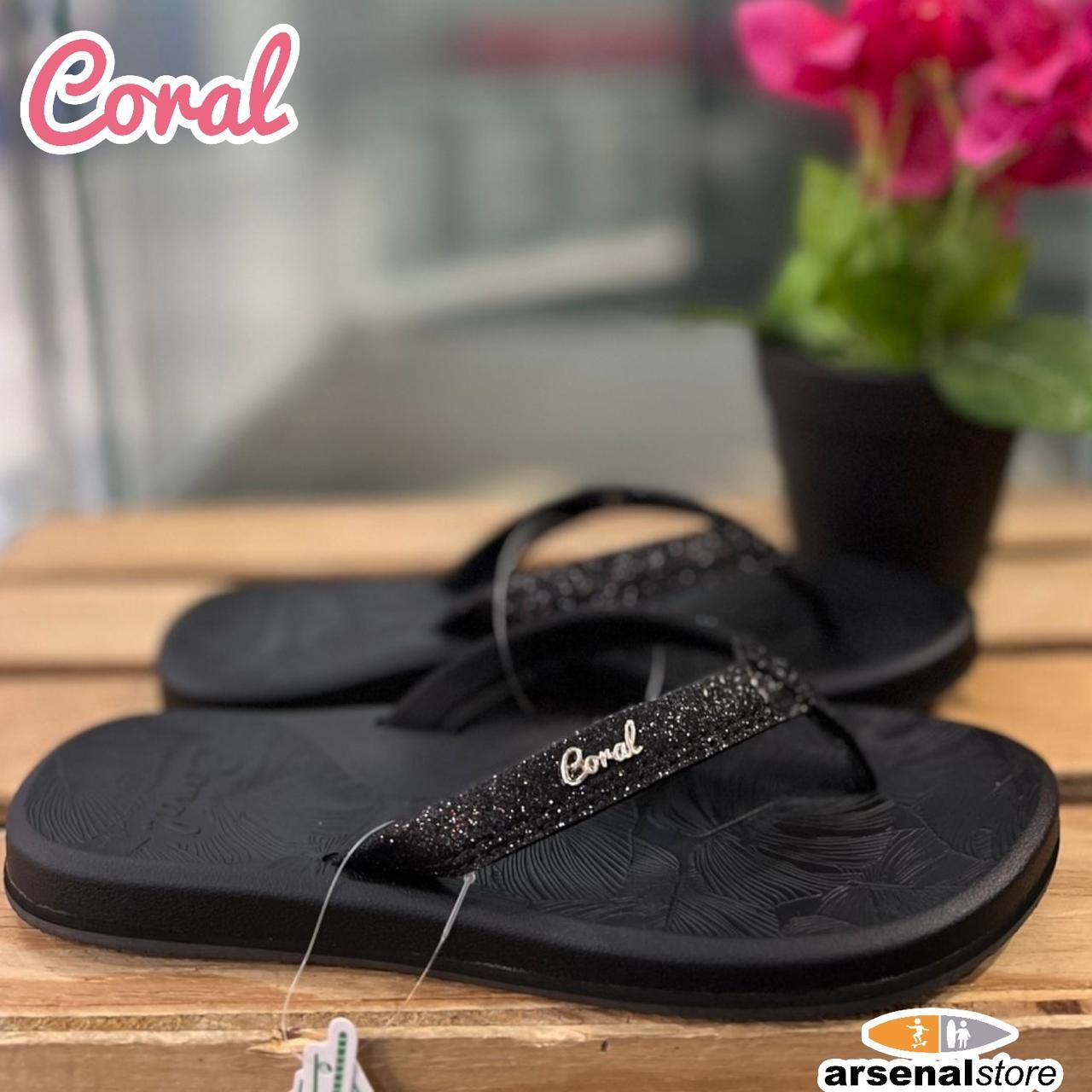 SANDALIA CORAL KALEA BLACK GLITTER