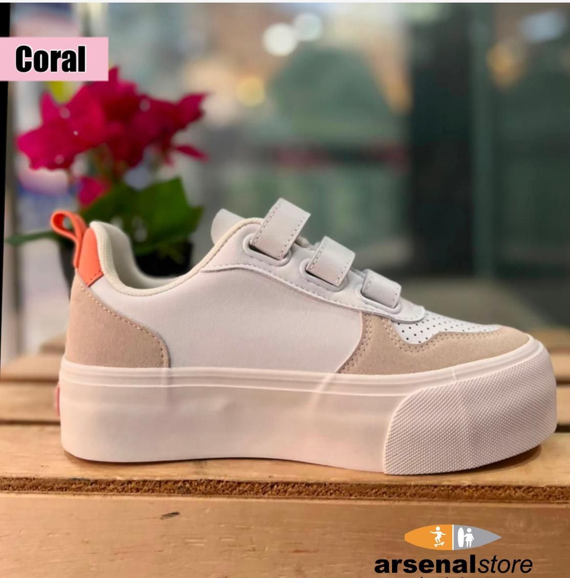 TENIS CORAL FUJI WHITE/PEACH