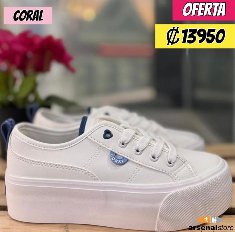 TENIS CORAL RENATA 2 WHITE/NAVY