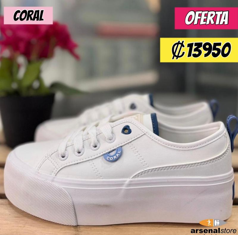 TENIS CORAL RENATA 2 WHITE/NAVY